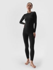 4F Bielizna termoaktywna bezszwowa (dół) damska - czarna XS/S. Czarna bielizna sportowa damska 4F, l, bez wzorów, z elastanu. Za 149.99 zł.