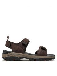 Skechers Sandały Tresmen-Ryer 205112/CHOC Brązowy. Brązowe sandały męskie Skechers, bez wzorów, ze skóry, bez zapięcia. Za 189.99 zł.