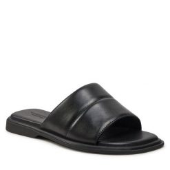 Klapki Vagabond Shoemakers. Czarne klapki damskie Vagabond Shoemakers, bez wzorów, bez obcasa, bez zapięcia. Za 259.99 zł.