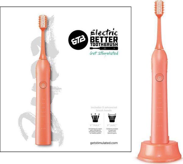 Szczoteczka Bettertoothbrush Koralowa. Pomarańczowe szczoteczki elektryczne Bettertoothbrush. Za 34.99 zł.
