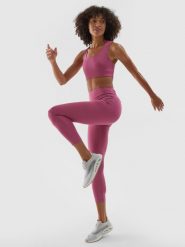4F Legginsy treningowe 7/8 z wysokim stanem damskie - fioletowe XS. Czerwone legginsy damskie 4F, s, bez wzorów, z dzianiny, z podwyższonym stanem, na fitness i siłownię. W wyprzedaży za 69.99 zł.