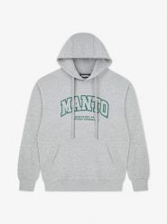 MANTO bluza z kapturem VARSITY 26 melanż. Szare bluzy damskie Manto, m, bez wzorów, z bawełny, bez ramiączek, z kapturem. Za 249.00 zł.