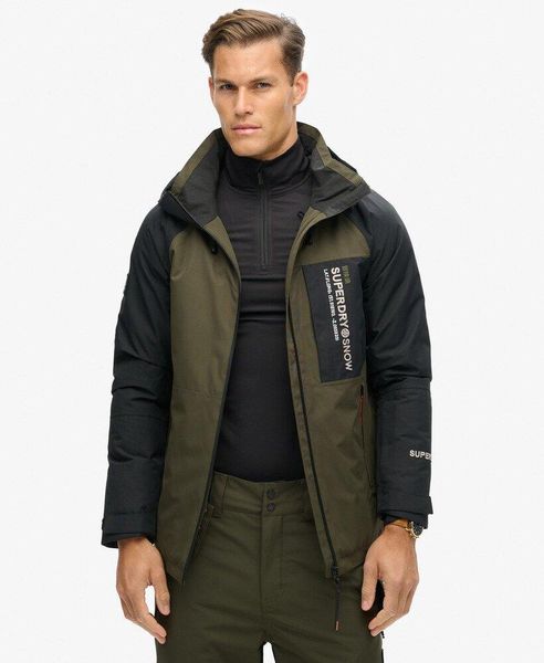 Kurtka narciarska Freestyle Core. Zielone kurtki sportowe męskie Superdry, na zimę, l, bez wzorów, z elastanu, bez kaptura, narciarskie. Za 856.00 zł.