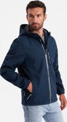 Kurtka męska Ombre Kurtka męska SOFTSHELL z polarowym środkiem - granatowy V5 OM-JANP-0137 M. Niebieskie kurtki męskie Ombre, m, bez wzorów, z polaru, bez kaptura. Za 129.99 zł.