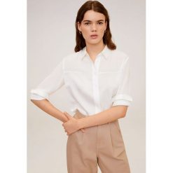 Mango - Koszula Bima. Białe koszule damskie Mango, l, bez wzorów, z poliesteru, eleganckie, bez kołnierzyka, bez ramiączek. Za 119.90 zł.