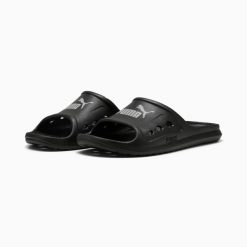Klapki plażowe Puma DIVECAT DRY 40485401. Czarne klapki damskie Puma, bez wzorów, bez zapięcia. Za 91.00 zł.