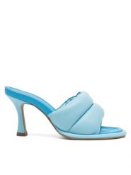 Gino Rossi Klapki VITORIA-01 Niebieski. Niebieskie klapki damskie Gino Rossi, bez wzorów, ze skóry, bez obcasa, bez zapięcia. Za 379.99 zł.