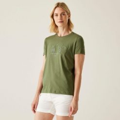 Koszulka sportowa damska Filandra VX. Brązowe koszulki sportowe damskie Regatta, bez wzorów, bez ramiączek. Za 130.50 zł.