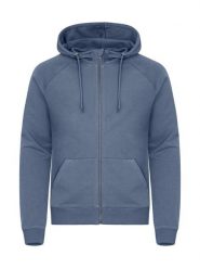 Clique Miami PRO Hoody Full Zip bluza z kapturem z French terry – Steel Blue. Niebieskie bluzy damskie CLIQUE, xs, bez wzorów, z bawełny, bez ramiączek, z kapturem. Za 223.02 zł.