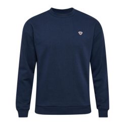 Luźna bluza z okrągłym dekoltem Hummel Bee. Niebieskie bluzy damskie Hummel, xs, z aplikacjami, z bawełny, klasyczne, bez ramiączek, bez kaptura. Za 213.35 zł.
