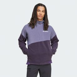 Kurtka Terrex Multi Climawarm Fleece. Brązowe kurtki męskie Adidas, l, bez wzorów, z polaru, bez kaptura. W wyprzedaży za 174.50 zł.