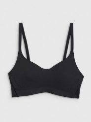 4F Biustonosz do jogi z niskim wsparciem damski - czarny M. Czarne bielizna sportowa damska 4F, l, bez wzorów. Za 129.99 zł.