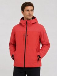 KURTKA TREKKINGOWA MĘSKA 4F Z KAPTUREM POMARAŃCZOWA. Brązowe kurtki męskie 4F, l, bez wzorów, z kapturem. Za 399.99 zł.