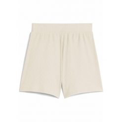 Damskie prążkowane szorty ESS ELEVATED 5" z wysokim stanem PUMA. Białe szorty damskie Puma, bez wzorów, prążkowane, z podwyższonym stanem. Za 171.00 zł.