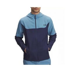 Kurtka dresowa Under Armour TECH UTILITY WOVEN. Niebieskie kurtki sportowe męskie Under Armour, m, bez wzorów, z dresówki, bez kaptura, na fitness i siłownię. Za 394.15 zł.