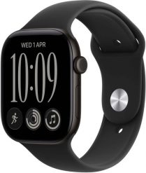 Smartwatch Apple Watch Series 12 42mm Black/Black Band S/M (MJEA4ET/A). Czarne zegarki smartwatch Apple, bez wzorów. Za 2,120.47 zł.