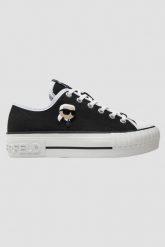 KARL LAGERFELD Czarne trampki damskie KAMPUS MAX NFT. Czarne trampki i tenisówki damskie KARL LAGERFELD, bez wzorów, bez zapięcia. W wyprzedaży za 309.99 zł.