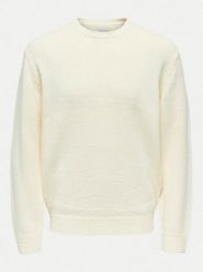 Only & Sons Sweter Anthony 22029798 Écru Regular Fit. Swetry męskie Only & Sons, m, bez wzorów, z bawełny, bez kołnierzyka, bez ramiączek. Za 89.99 zł.