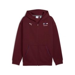 Bluza z kapturem z pełnym zamkiem błyskawicznym Puma BMW MMS ESS. Czerwone bluzy sportowe męskie Puma, m, bez wzorów, z kapturem. W wyprzedaży za 299.50 zł.