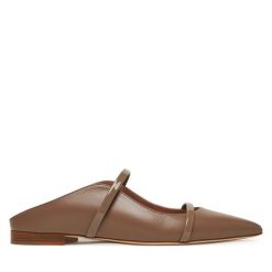 Klapki MALONE SOULIERS. Brązowe klapki damskie MALONE SOULIERS, bez wzorów, bez obcasa, bez zapięcia. Za 1,549.00 zł.