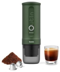 Ciśnieniowy na kapsułki OutIn Nano OTEM-01-FG Przenośny Forest Green. Zielone ekspresy ciśnieniowe Outin. Za 499.00 zł.