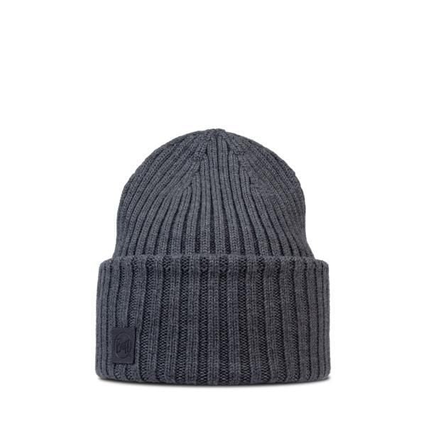 Czapka Buff Erviny z wełny merino. Brązowe czapki damskie Buff, bez wzorów, z materiału, klasyczne. Za 189.99 zł.