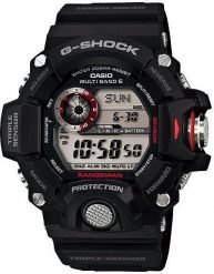 Zegarek Casio GW-9400-1ER G-Shock Rangeman męski czarny. Czarne zegarki męskie Casio, bez wzorów. Za 1,299.00 zł.