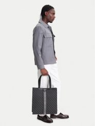 Guess Torebka HMMIST P5346 Czarny. Czarne shopperki damskie Guess, z aplikacjami, z materiału, bez dodatków. Za 352.99 zł.