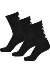 Zestaw skarpet sportowych dla dorosłych Hummel Fundamental 3-Pack Sock. Czarne skarpety męskie Hummel, bez wzorów, z bawełny. Za 113.50 zł.