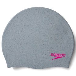 Czapka Speedo Z Recyklingowanego Silikonu – Biała/Wielokolorowa/Fluroróżowa. Białe czapki damskie Speedo, bez wzorów. Za 88.50 zł.