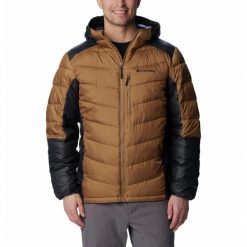 Kurtka Puchowa Columbia Labyrinth Loop Hooded Jacket Męska. Brązowe kurtki męskie Columbia, m, bez wzorów, z puchu, casualowe, bez kaptura. Za 750.99 zł.