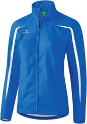 Kurtka biegowa damska Erima. Niebieskie kurtki sportowe damskie Erima, bez wzorów, z materiału, bez ramiączek, z kapturem, do biegania. Za 245.50 zł.