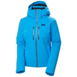 Damska kurtka narciarska Helly Hansen Alphelia Lifaloft. Niebieskie kurtki sportowe damskie Helly Hansen, bez wzorów, bez ramiączek, bez kaptura, narciarskie. Za 2,084.50 zł.
