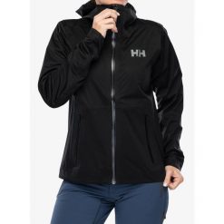 Kurtka przeciwdeszczowa damska Helly Hansen Momentum 3L Stretch Jacket. Czarne kurtki sportowe damskie Helly Hansen, l, bez wzorów, bez ramiączek, bez kaptura, trekkingowe. Za 818.99 zł.