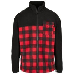 Kurtka Urban Classics patterned polar fleece track. Czarne kurtki męskie Urban Classics, m, bez wzorów, z polaru, bez kaptura. Za 275.00 zł.