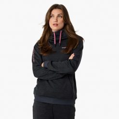 Bluza treningowa kobieca Swedemount Training Logo Hood II szybkoschnąca. Brązowe bluzy damskie SWEDEMOUNT, bez wzorów, sportowe, bez ramiączek, bez kaptura. Za 199.99 zł.
