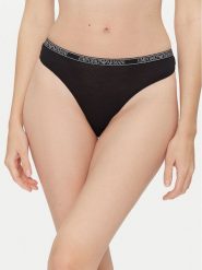 Emporio Armani Underwear Komplet 2 par stringów EW000402 AF10889 MC005 Czarny. Czarne majtki damskie Emporio Armani Underwear, z wiskozy. Za 129.99 zł.