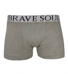 Męskie, Bawełniane Bokserki Brave Soul, Bawełna z Elastanem, Popielate, Obcisłe. Szare bokserki męskie Brave Soul, bez wzorów, z bawełny. Za 19.00 zł.
