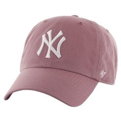 Damska czapka z daszkiem 47 Brand New York Yankees MLB Clean Up Cap. Czerwone czapki damskie 47 Brand, bez wzorów. Za 138.95 zł.