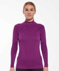 Bluza damska wełniana Brubeck EXTREME MERINO. Czerwone bluzy damskie Brubeck, l, bez wzorów, z dzianiny, klasyczne, bez ramiączek, bez kaptura. Za 329.00 zł.