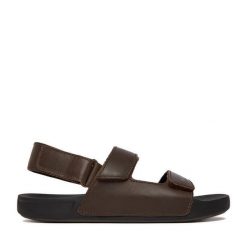 Sandały Quiksilver. Brązowe sandały męskie Quiksilver, bez wzorów, bez zapięcia. Za 179.99 zł.