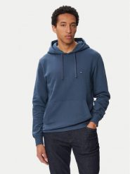 Tommy Hilfiger Bluza Essential Terry MW0MW37235 Niebieski Regular Fit. Niebieskie bluzy męskie Tommy Hilfiger, m, bez wzorów, z bawełny, bez ramiączek, bez kaptura. Za 449.99 zł.