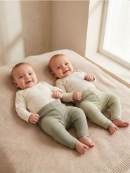 Bawełniane legginsy 2 pack - zielony. Zielone legginsy damskie Sinsay, bez wzorów, z bawełny. Za 19.99 zł.
