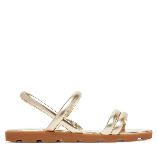 Sandały Aldo. Żółte sandały damskie Aldo, bez wzorów, bez obcasa, na płaskiej podeszwie, bez zapięcia. Za 179.99 zł.