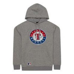 Bluza z kapturem Rangers Nos MLB Regular. Szare bluzy sportowe męskie New Era, m, bez wzorów, z kapturem. Za 283.00 zł.