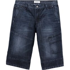 Długie bermudy dżinsowe Regular Fit bonprix ciemnoniebieski. Niebieskie jeansy męskie bonprix, z jeansu, długie. Za 49.99 zł.