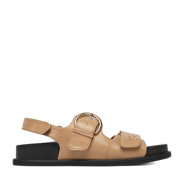 Sandały U.S. Polo Assn. Brązowe sandały damskie U.S. Polo Assn., bez wzorów, bez obcasa, na płaskiej podeszwie, bez zapięcia. Za 138.99 zł.