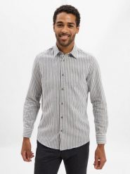 Drykorn Męska koszula casual - Ramis Mężczyźni Comfort Fit Bawełna szary w paski, L. Szare koszule męskie DRYKORN, l, bez wzorów, z bawełny, casualowe, bez kołnierzyka, bez ramiączek. Za 649.95 zł.