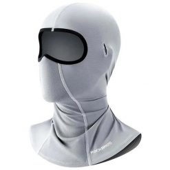 Wielofunkcyjny komin z jedwabiu chłodzącego ROCKBROS LF70878. Szare szaliki męskie ROCKBROS, bez wzorów, z materiału. Za 62.00 zł.