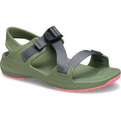 Sandały Dla Dorosłych Crocs Quick Trail Sandal. Czarne sandały damskie Crocs, bez wzorów, z materiału, bez obcasa, bez zapięcia. Za 289.99 zł.